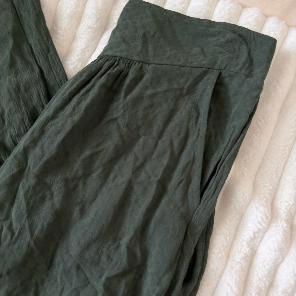 Kingston grey Olive Green Wide Leg Pants - Picture 2 of 8